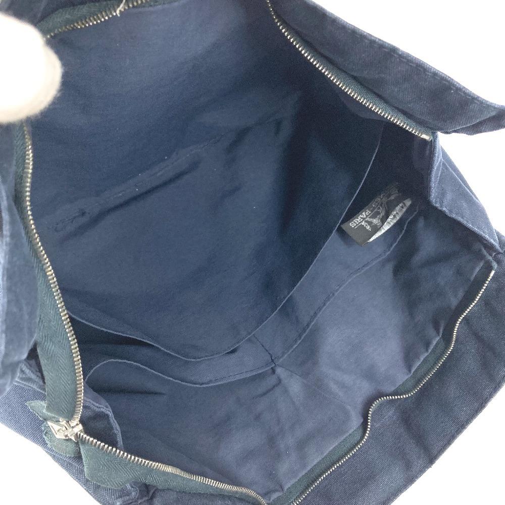 HERMES Fourre Tout Bag Pouch Bag Clutch bag cotton Navy
