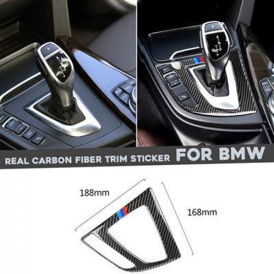 Carbon Fiber Gear Shift Knob Panel Frame Trim For BMW 3 Series F30 F34 F32 M3 4