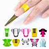 100 Pcs / Set Nail Holder Phototherapy Extension Butterfly Square Paper Holder Manicure Tool