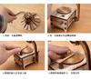 Wooden Phonograph Music Box Retro Style Diy Ornaments Random Music Player