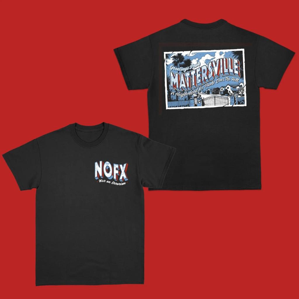 Hot Sale Alternative Rock Band Nofx Classic Poster Print Tshirt Men Women Cotton Oneck Loose Casual Oversized Summer New Tee
