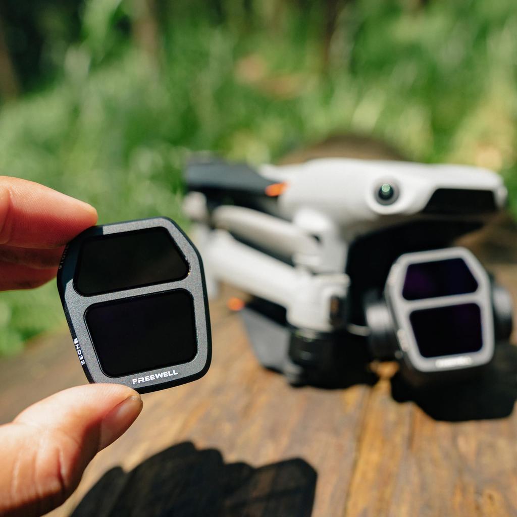 Freewell ND Filter for DJI Air PL Light Blocking Shutter Speed Adjustment 3S, Filter, ND8/ND16, ND16/ND32, ND32/ND64, ND64/ND128, Lens, (ND Filter)