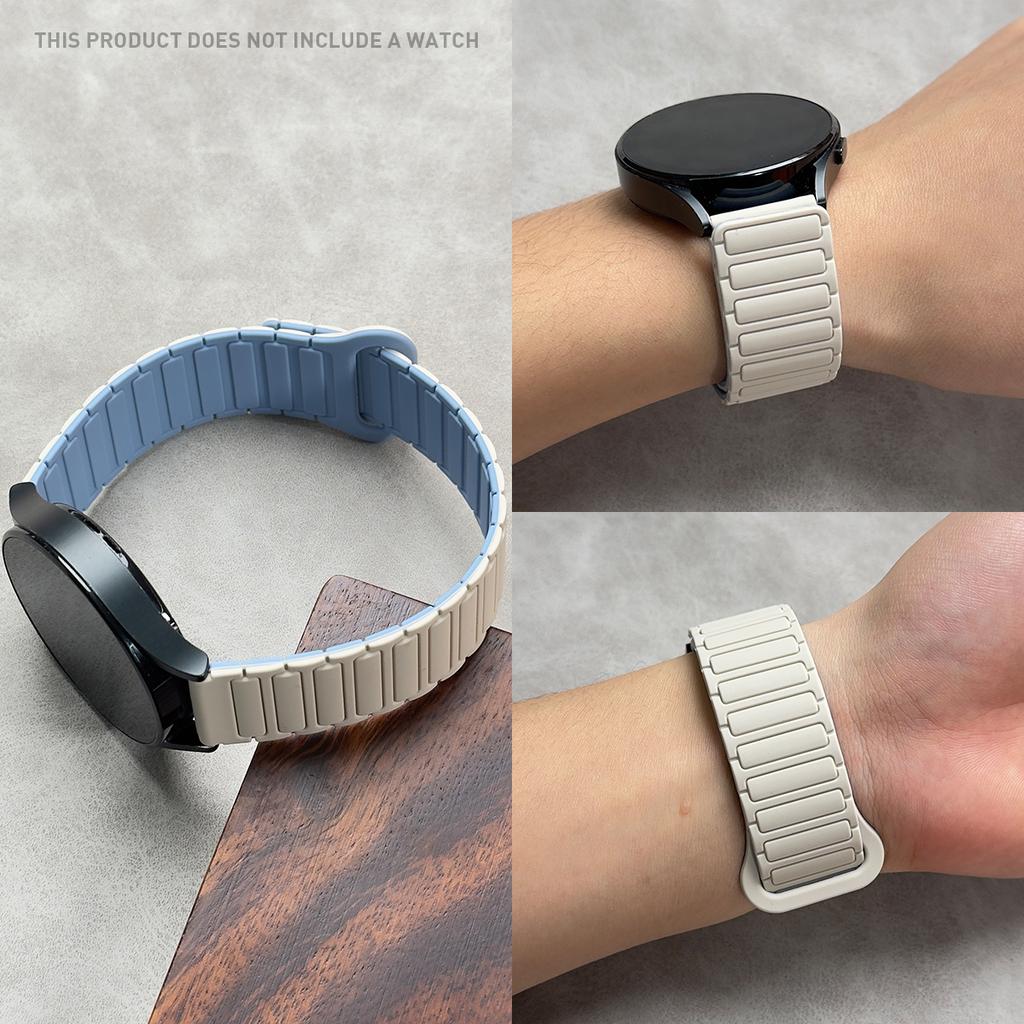Wave Pattern Magnetic Strap for Huawei GT5/5 Pro/4/3/3 Pro Comfortable Flexible Smartwatch Replacement Fitness Watch Band