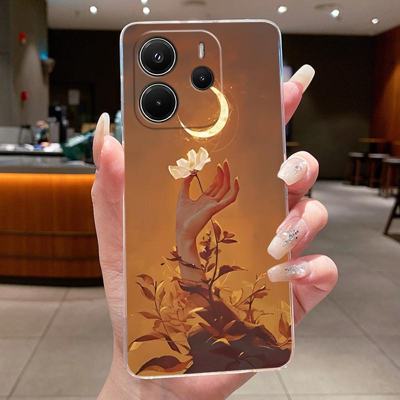 For Redmi Note 14 4G Luxury Cute Cool Boys Girls Pattern Soft Silicone Phone Case Back Cover Transparent TPU Shell 24117RN76G