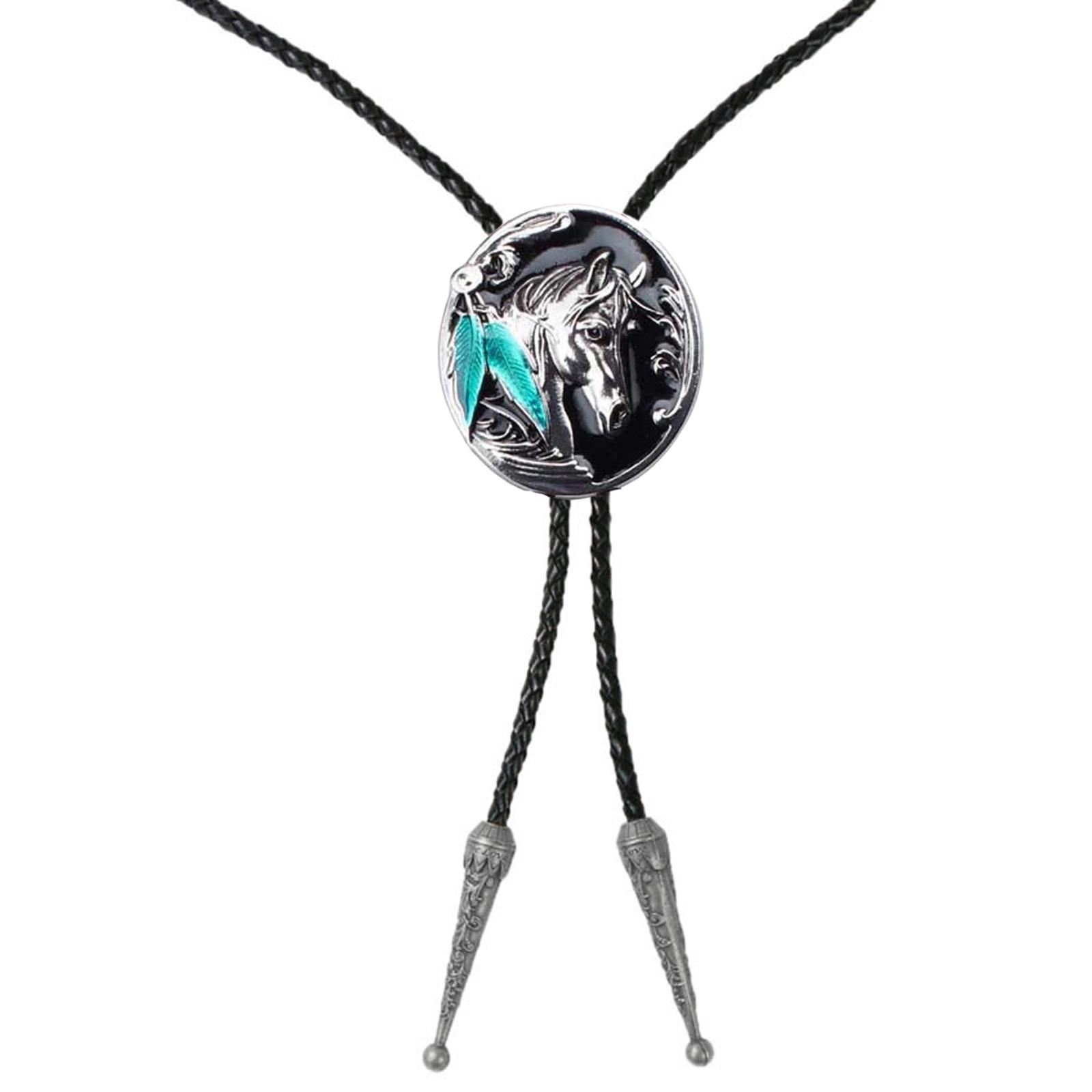 Винтажный вестерн ковбойский галстук-боло галстук для лошади панк-лариат ожерелье аксессуар для костюма галстук-боло в стиле вестерн 3