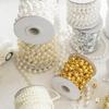 4PCS Pearl Plastic Fishing Line Bead DIY Bead Chain Bracelet Necklace Jewelry Christmas Atmosphere Decoration Photo Props
