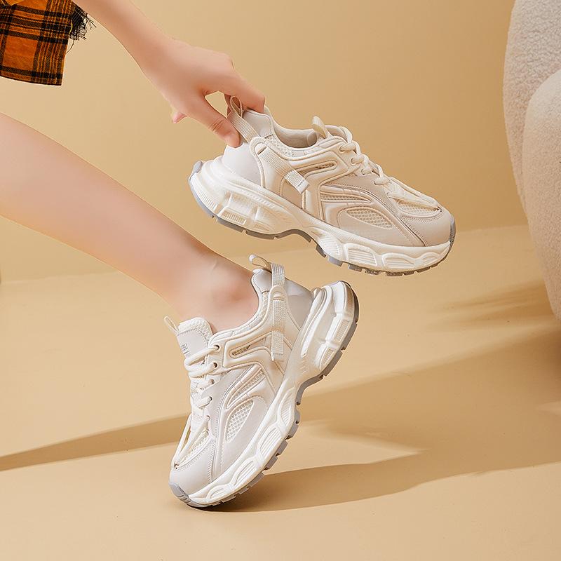 New Breathable Women's Thick-soled Height-increasing Dad Shoes, Versatile Casual Sports Shoes