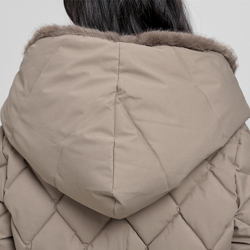 Mode Damen Wintermäntel Kapuzen Elegant Dick Warm Winterparkas Damenjacke