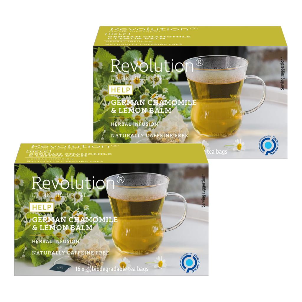 Nakato Revolution Revolution Tea Lemon 24g x 16 Set of 2 Herbal [Chamomile & Balm] (1.5g bags) Tea, Caffeine-Free