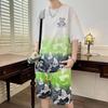 Summer Jersey Short Top and Bottom Printed Workout Unisex [FJLTDCP] Men's Set, Sleeve, Set, T-Shirt, Moisture-Wicking, Quick-Drying, Casual, Wear,