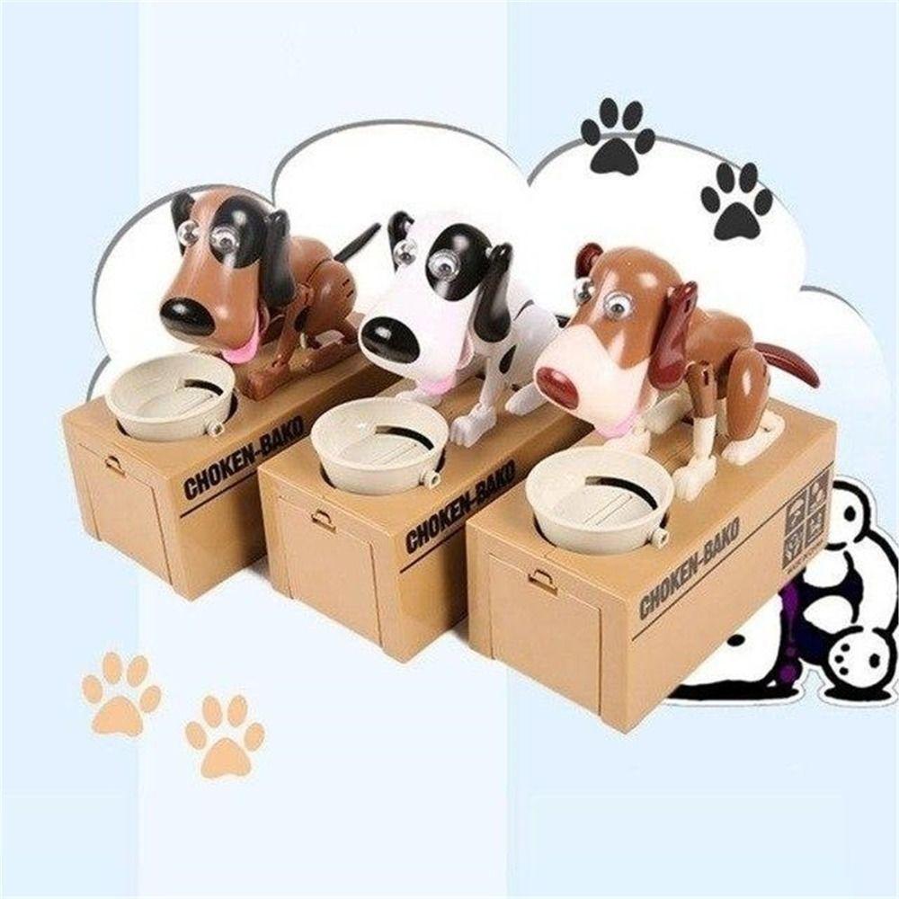 Large Capacity Automated Dog Steal Coin Piggy Bank Anti-fall Coins Storage Box  Birthday Gift