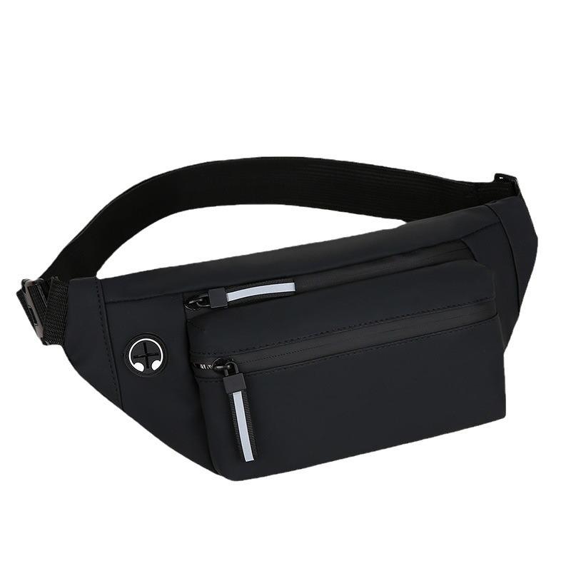 Men's Mobile Phone Waist Bag Black Casual Waterproof Men's Chest Bag Outdoor Running Sports Crossbody Bag Fanny Pack