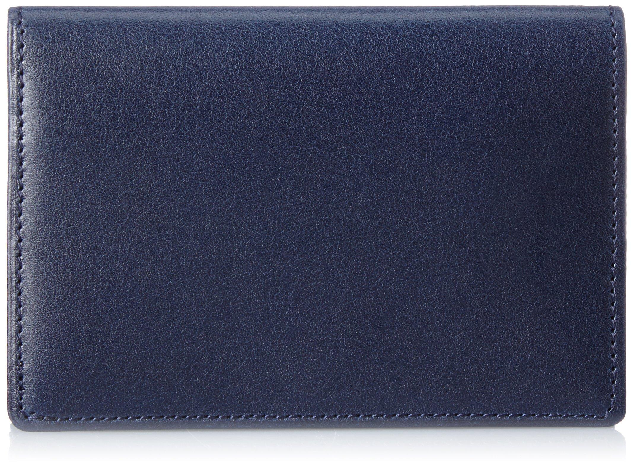 

Мужской тонкий бифолд визитница Mikado, Сделано в Японии, Шатобриан, Темно-синий