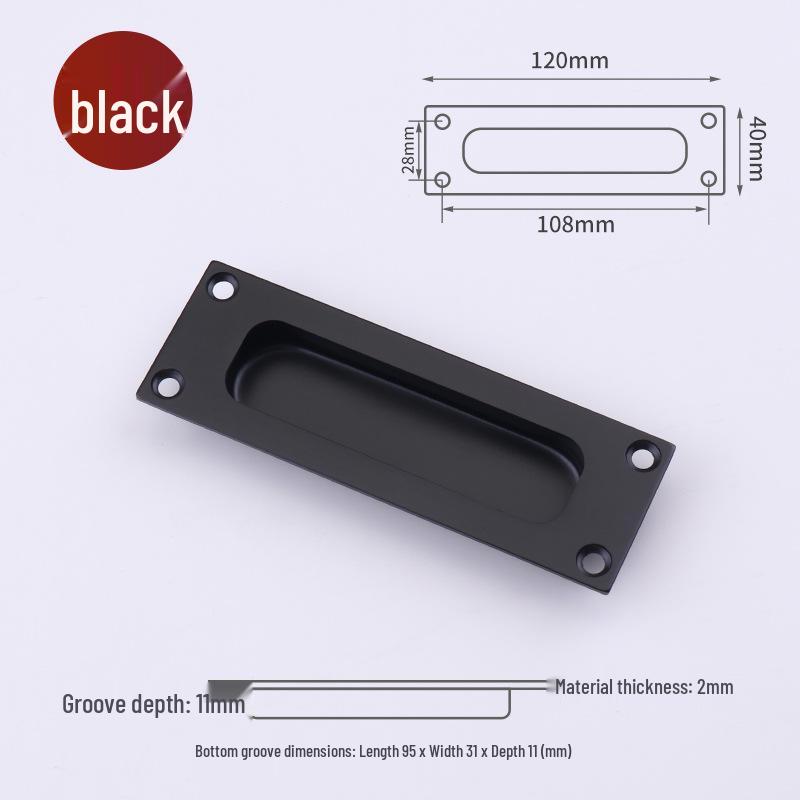 Stainless Steel Recessed Pull Handle for Sliding & Cabinet Doors