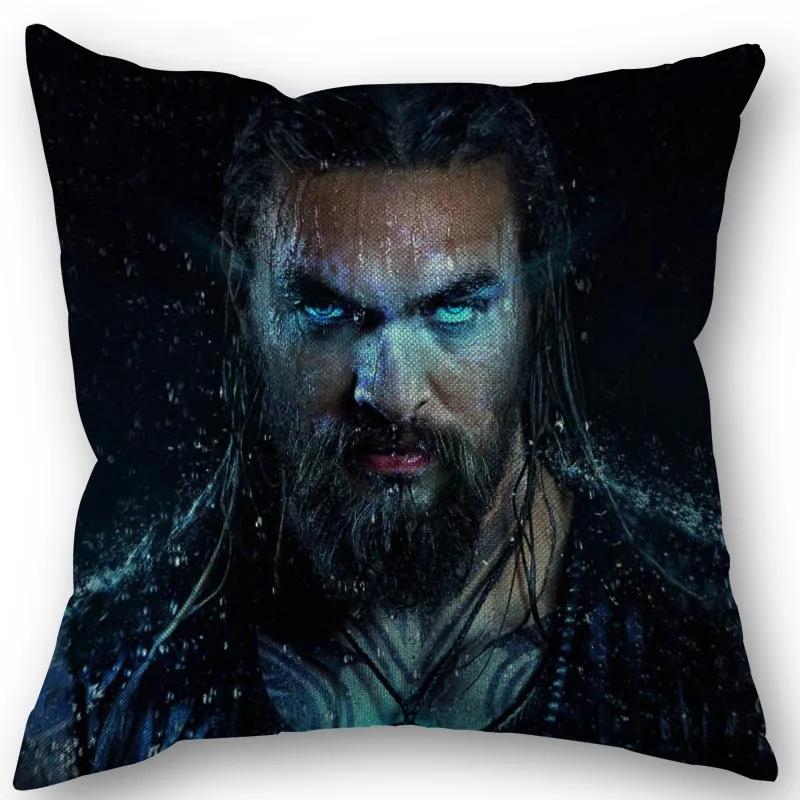 45X45Cm Pillow Cover Jason Momoa Square Zipper Cotton Linen Pillow Cases Bedroom Home Wedding Decorative Pillowcase 1213