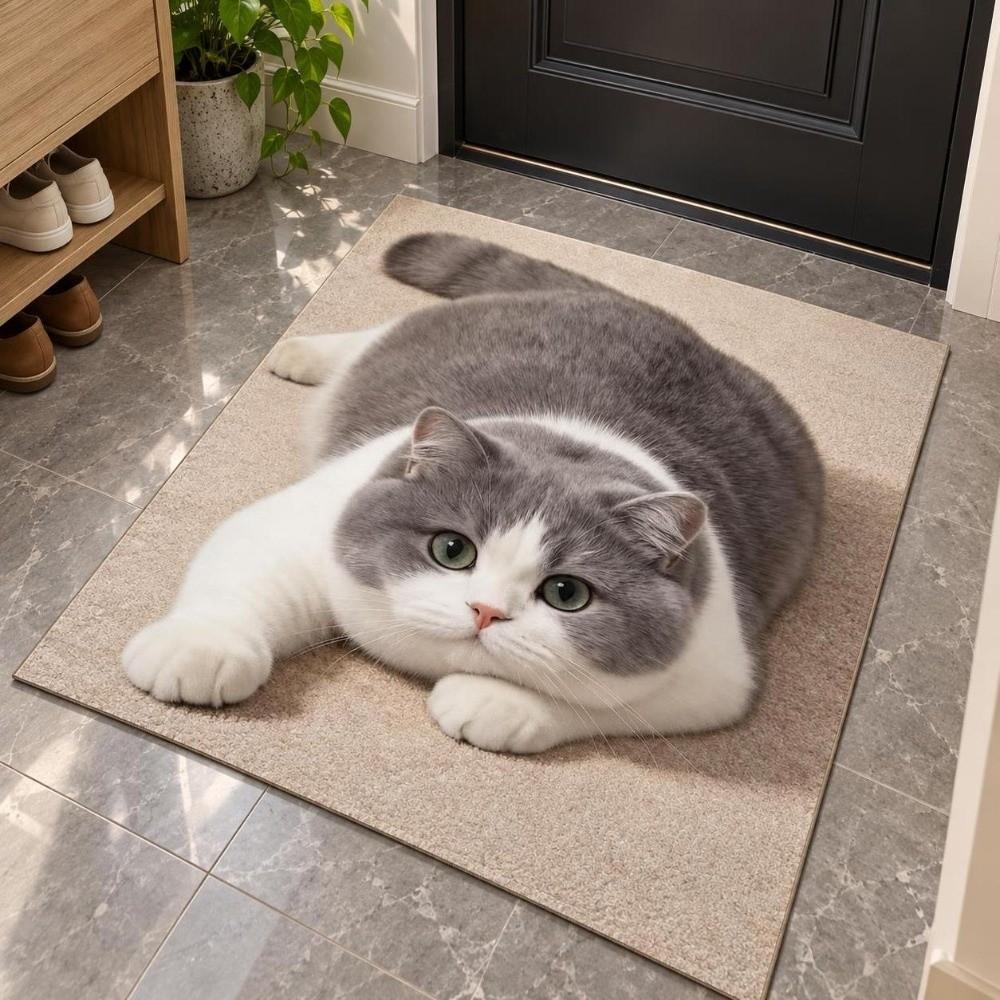Realistic Bathroom Carpet 40×60CM 50×80CM 60×90CM Bedroom Door Rug 3D Cat Floor Mat Home Decor