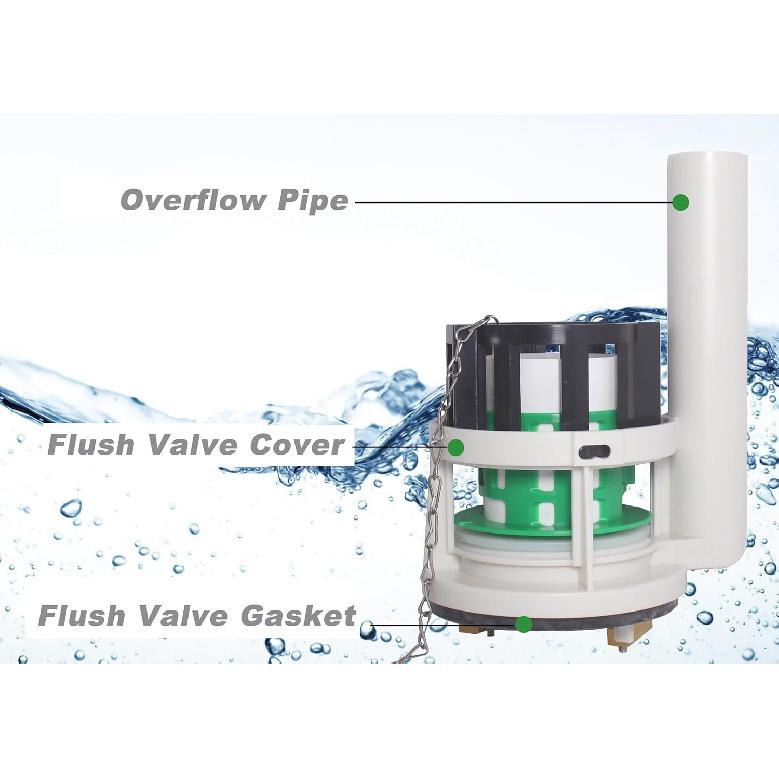 Toilet Flush Valve for 3 Inch Flush Hole, One Piece Toilet Flusher Replacement Kit Toilet Tank Valve Fit for TOTO Toilet Tank Parts