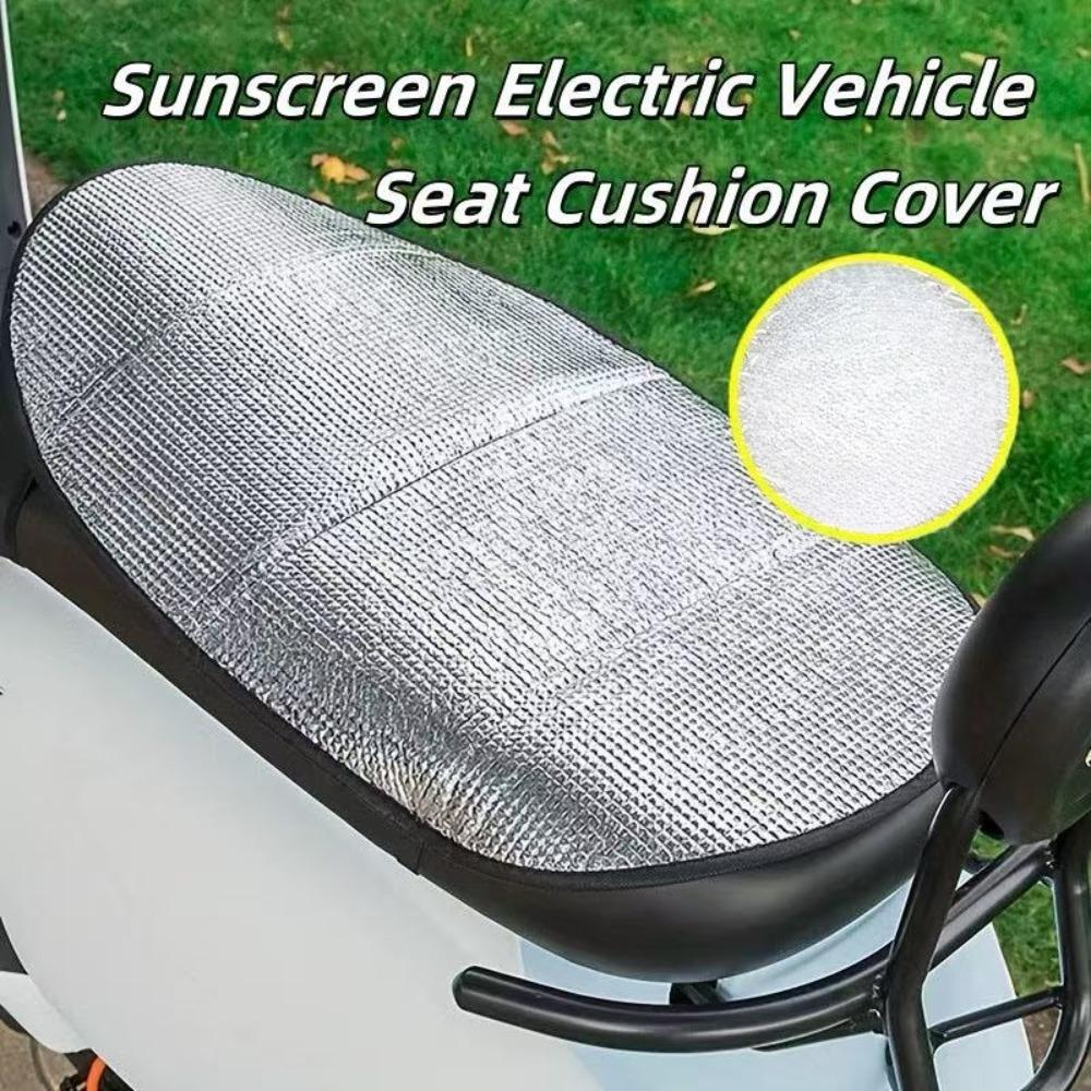 Motorcycle Seat Cushion Summer Electric Bicycle Pedal Seat Cushion Reflective Aluminum Foil Insulation Seat Cushion