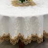 European-style Lace Round Tablecloth for Home Dining - Elegant and Dust-proof Table Cover In Solid Colors