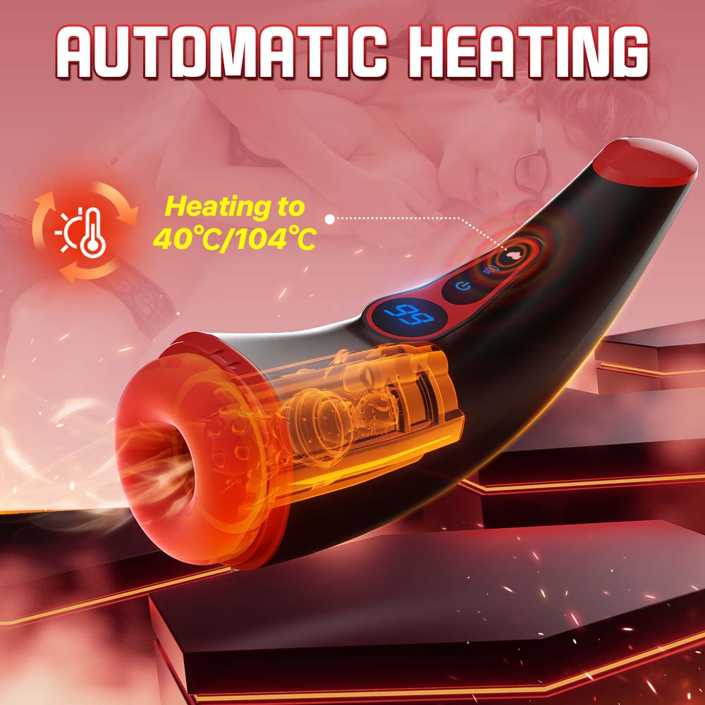 2025  New LCD Display Adult Sex Toys Male Masturbator Men Penis Pump 9 Sucking 9 Vibration 3D Textured Sleeve Heating Sex Machine