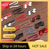 New R Logo Emblem Car Metal Body Tail Trunk Sticker Accessories For Volkswagen Tiguan Bora POLO PASSAT CC Touran GOLF Jetta