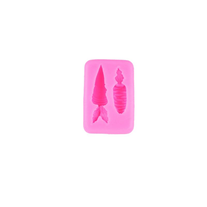 Easter Bunny Carrot Silicone Mold Chocolate Cupcake Baking Fondant Cakes Decorating Tool Themed Party Rabbit Cute Decor Supplies