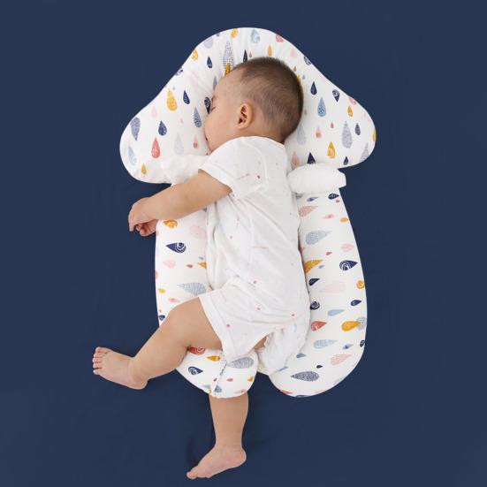 Almofada para Moldar a Cabeça de Bebê Recém-Nascido Design Dupla Face Almofada de Dormir Suporte Anti-Cabeça Chata Respirável