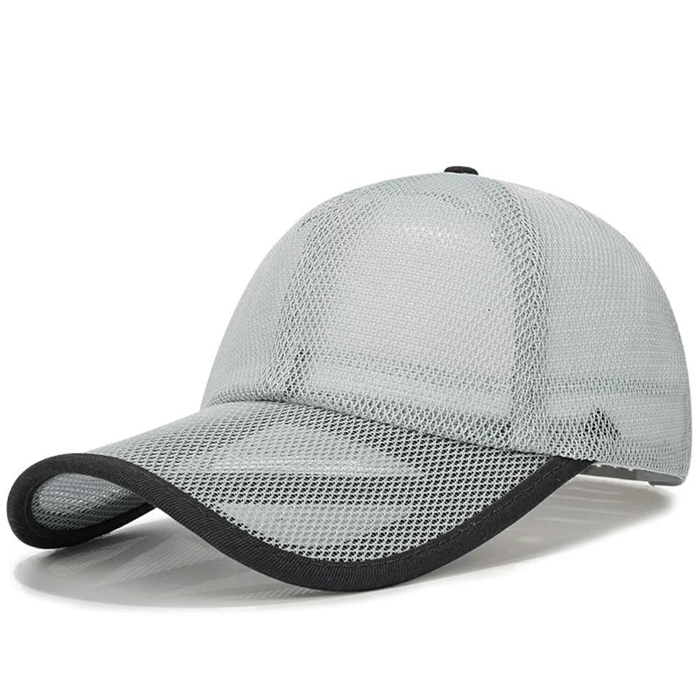 Offene Kante Baseballkappe Atmungsaktives Netz Sommerhut für Herren Damen Outdoor Sonnenschutz