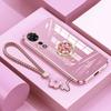 A98 5G Case Luxury Diamond Ring Cover For OPPO A98 2023 CPH2529 A78 A58 A16 A17 A38 Phone Case With Lanyard Plating Case A 98