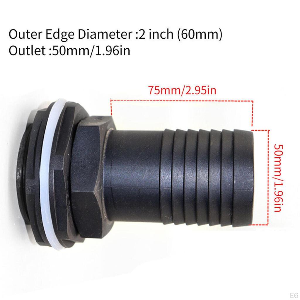 Barrel Channel Hose Nozzle, Opening for Tank Overflow, Attachment, Thick IBC Channel, Rain