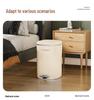 Elegant Large-Capacity Trash Can with Foot Pedal & Lid for Home Use: Kitchen, Living Room, Bedroom, Bathroom, Toilet. Plastic Bin & Paper Basket.