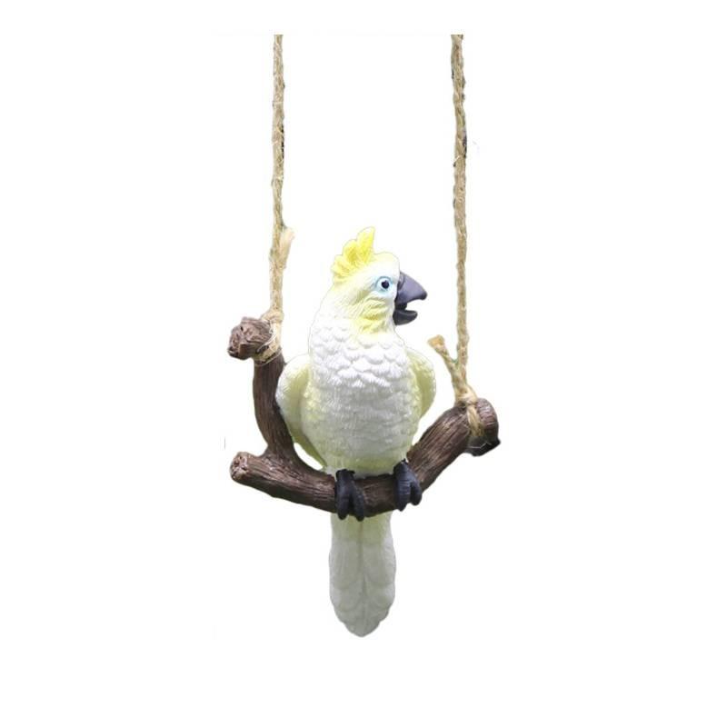 Parrot Hanging Ornament Garden Micro Landscape Resin Craft For Wedding And Party Decor