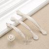 Ivory White Zinc Alloy Minimalist Round Pull Handle for Cabinets and Drawers