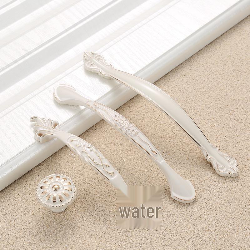 Ivory White Zinc Alloy Minimalist Round Pull Handle for Cabinets and Drawers