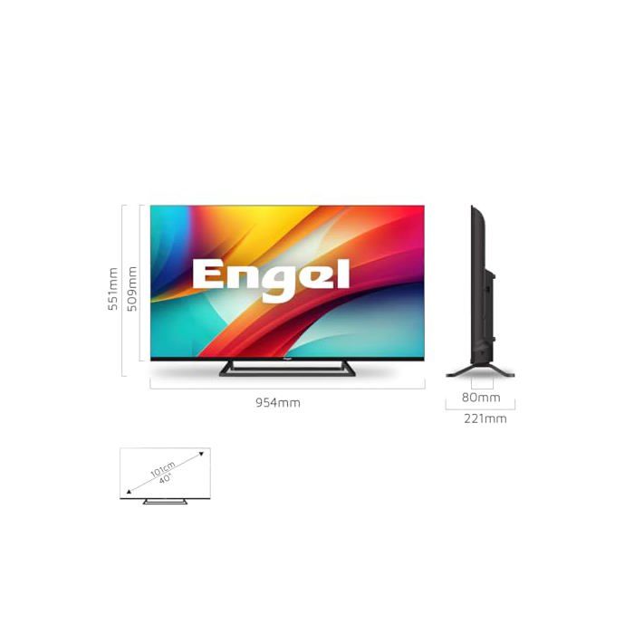 Smart TV LED 40" Full HD - Engel - VIDAA System - Dolby Audio - Access To Netflix, Prime Video, Disney+ - 3 HDMI - 2 USB