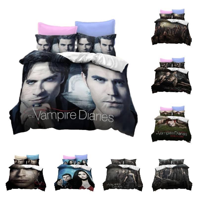Vampire Diary 3d Printed Bedding Set Soft And Durable Polyester Fiber Material