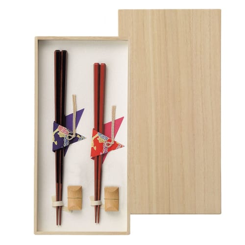 Aito Seisakusho "Hyozaemon" Couple Chopstick Set (Wooden Box) Hexagonal Chopsticks, Made In Japan, Gift, 104504