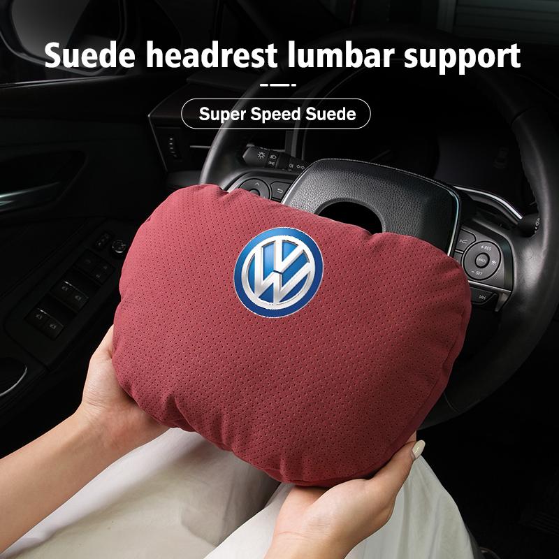 Hub Caps For Volkswagen VW Car Memory Foam Headrest Neck Pillow Protection Lumbar Support Scirocco Passat Polo B5 B6 B7 CC Tigua