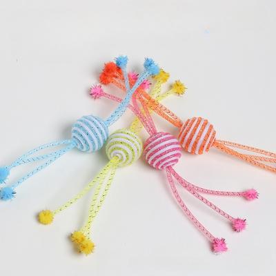 2pcs/4pcs Cat Toy Rope Ball Kitten Self Toy Playing Claw Bite Ball Pet Toys Interactive