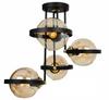 MODERN HONEY GLASS RING HANGING LAMP