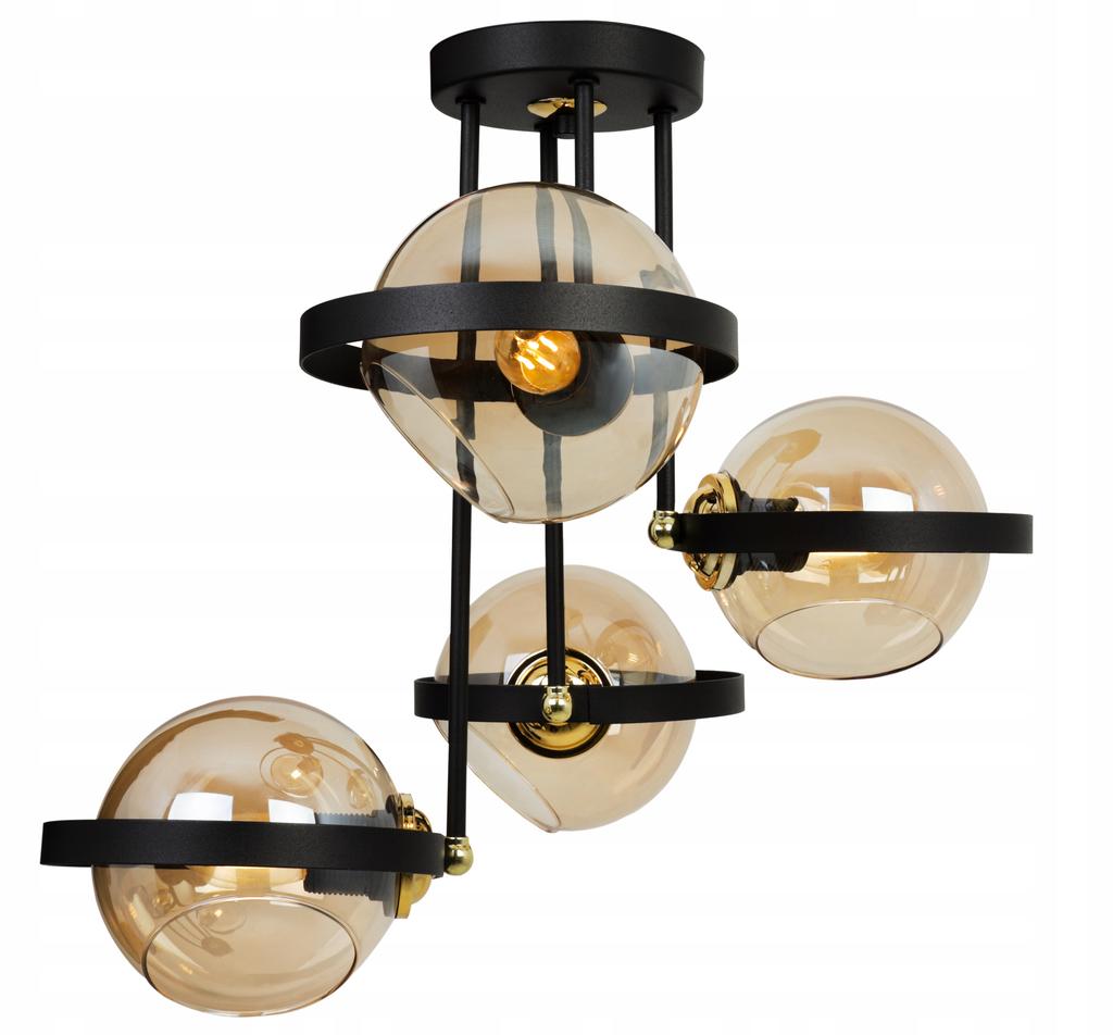 MODERN HONEY GLASS RING HANGING LAMP