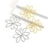 Creative Design Small Water Drop Leaf Gold Color Metal Earring for Women Trendy Long Leafy Flowers Pendientes Punk Jewelry Gift