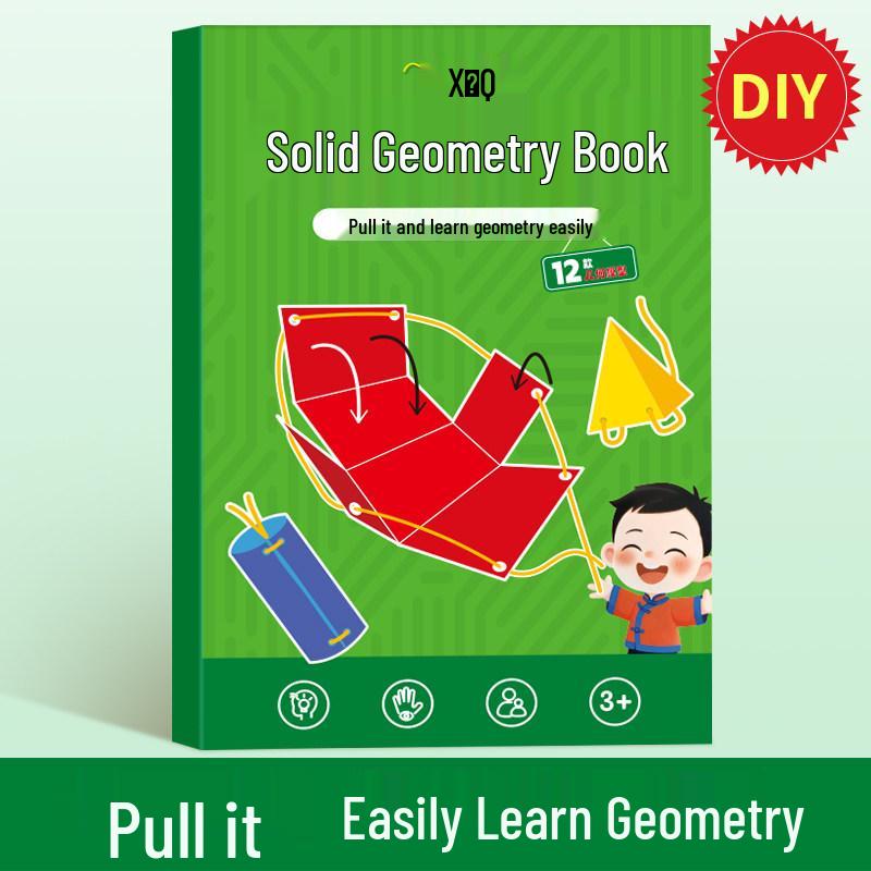 Kids DIY 3D Geometric Shape Origami Kit for Creative Play and Geometry Learning