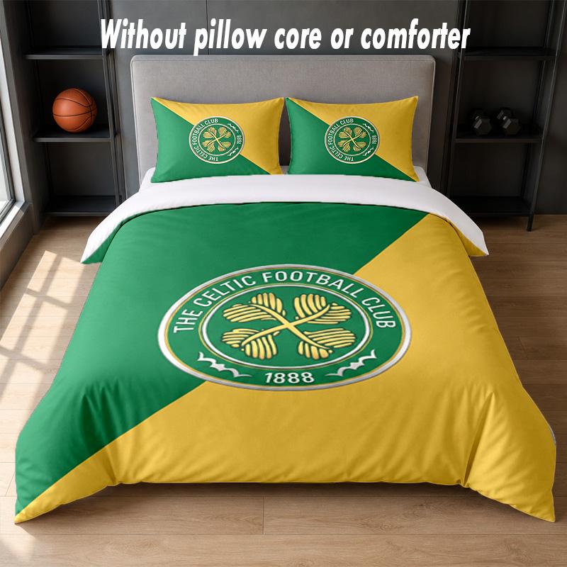 Set Biancheria da Letto Design Celtic FC 1 Copripiumino + 2 Federe Morbido Traspirante Biancheria da Letto per la Casa