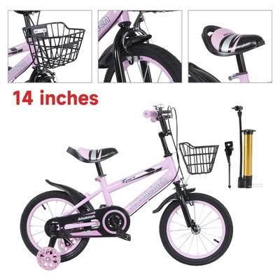 14 Zoll Kinderfahrrad Kinderfahrrad Verstellbarer Sitz mit Stützrädern
