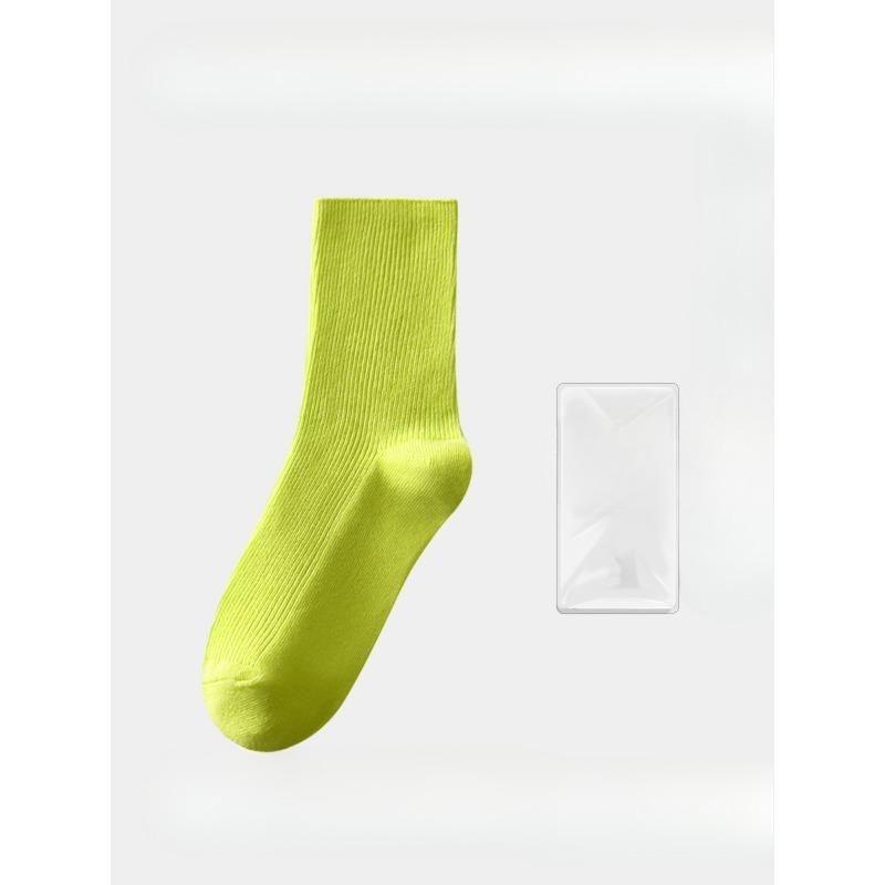 Female Spring and Autumn Color Boneless Deodorizing Sweat Absorbing Pile Socks