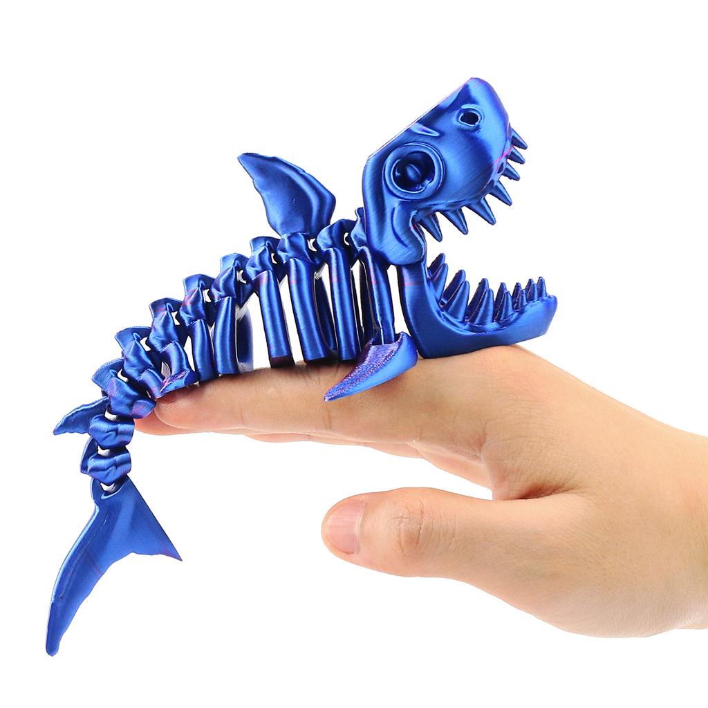 3D Printed Shark with Movable Joints and Free Swinging Creative Toy Decoration Gift