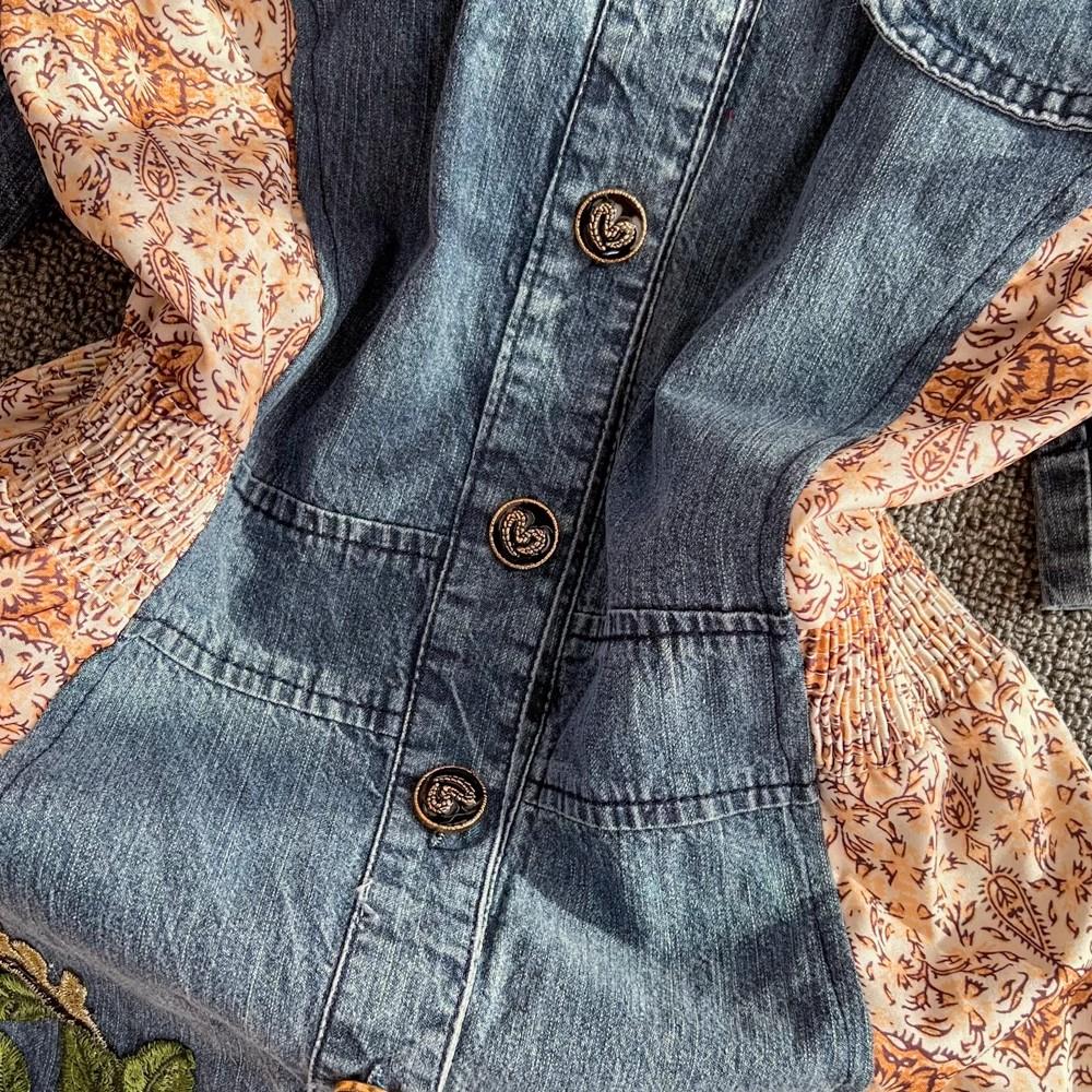 Nya sommarkvinnor tryck V-ringning enkelknäppt kortärmad broderi chiffong lapptäcksarbete mode elegant vardagsklänningar