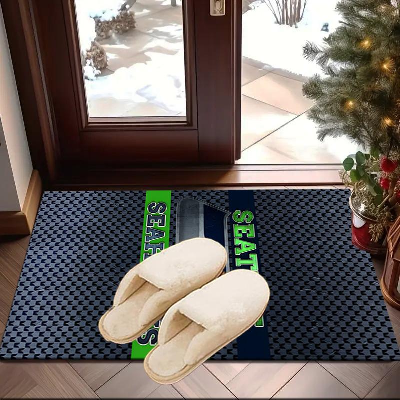 Seahawks Teamgeist Teppich für Büro, Stuhlunterlage, Dekorteppich Wohnzimmer Matte, Große Größe Fan Geschenke Weihnachtsgeschenke