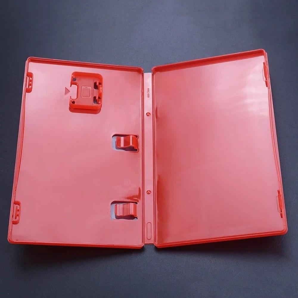 Transparent Game Card Box Red with Book Holder Storage Case Box Plastic Cartridge Holder Shell for Switch 2 For Inserted Cover